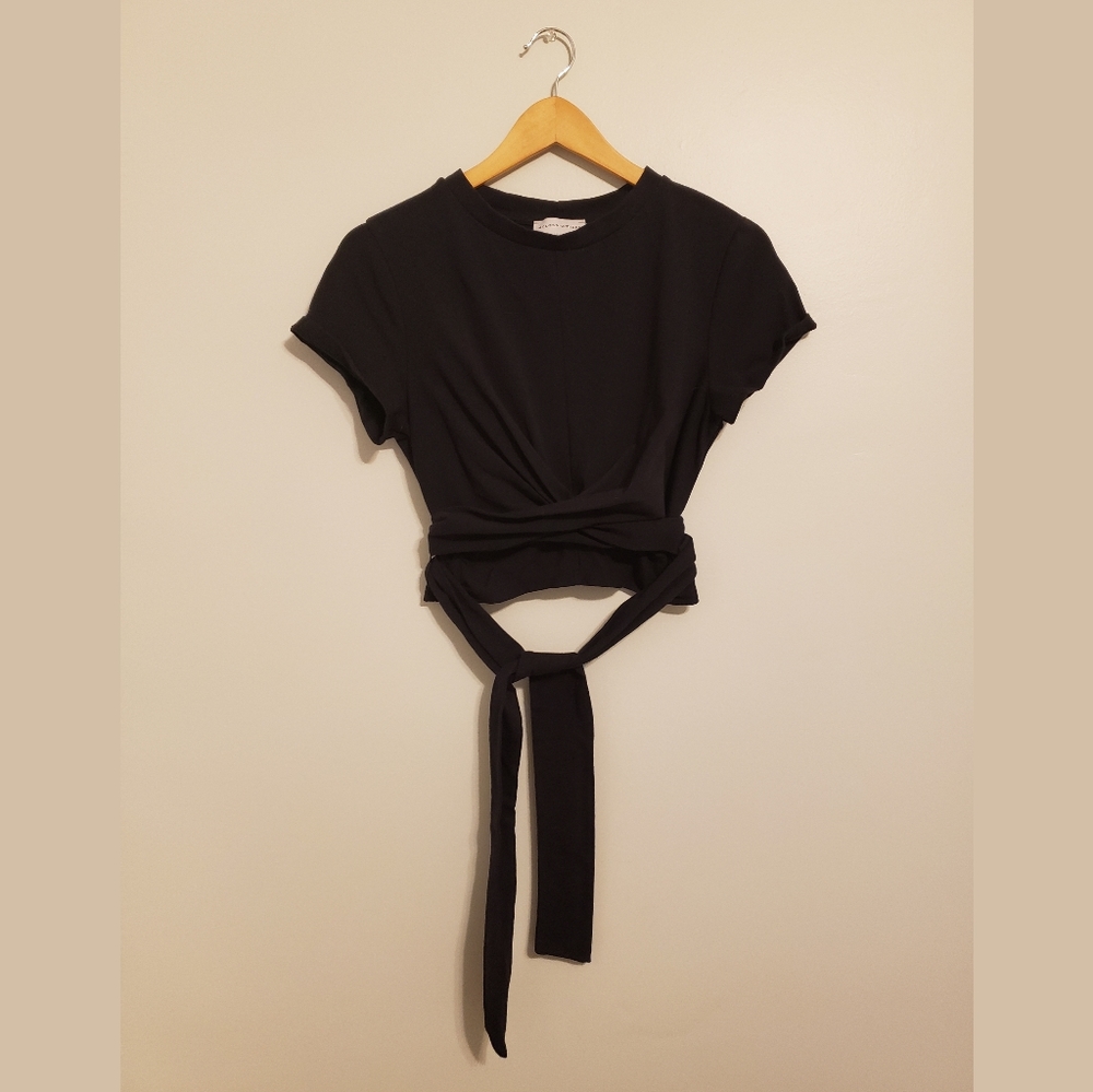 Modern Citizen Short Sleeve Wrapped Waist Top